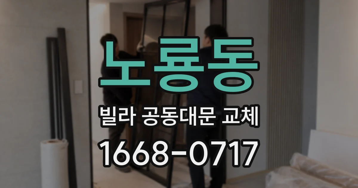 노룡동 빌라 공동대문 교체