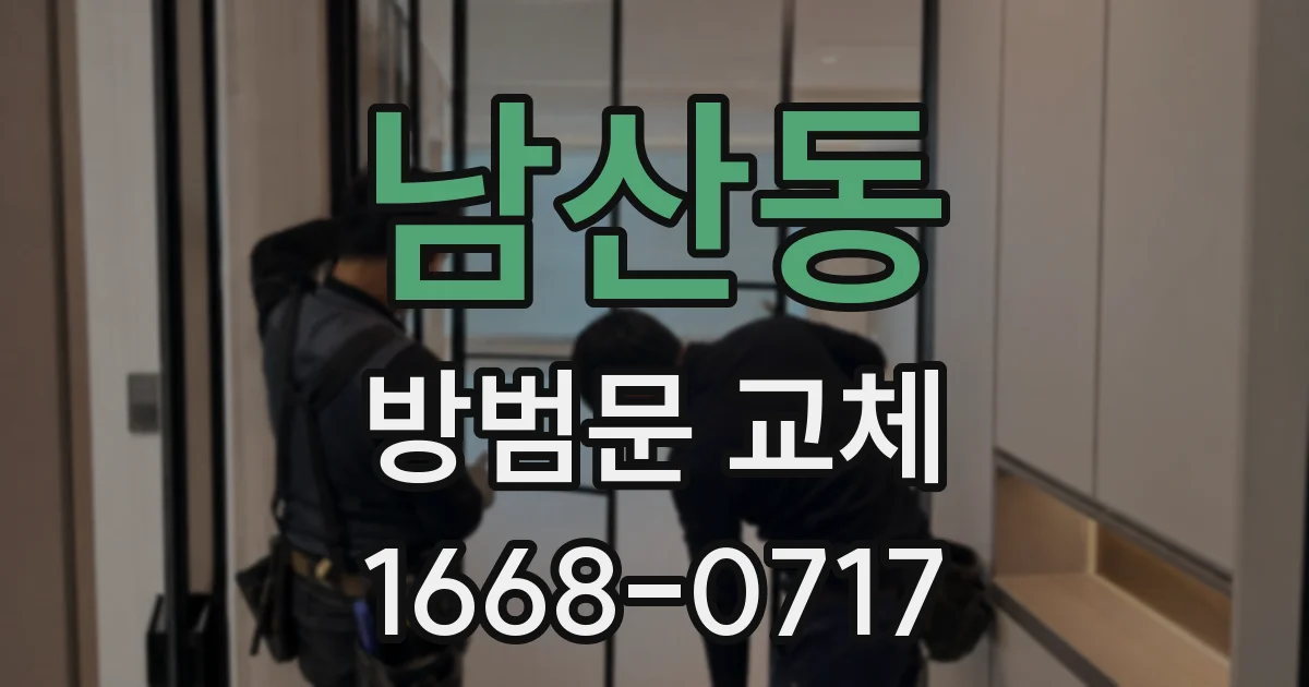 남산동 방범문 교체