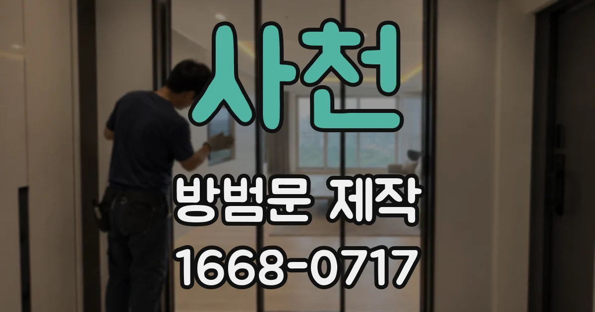 사천 방범문 제작