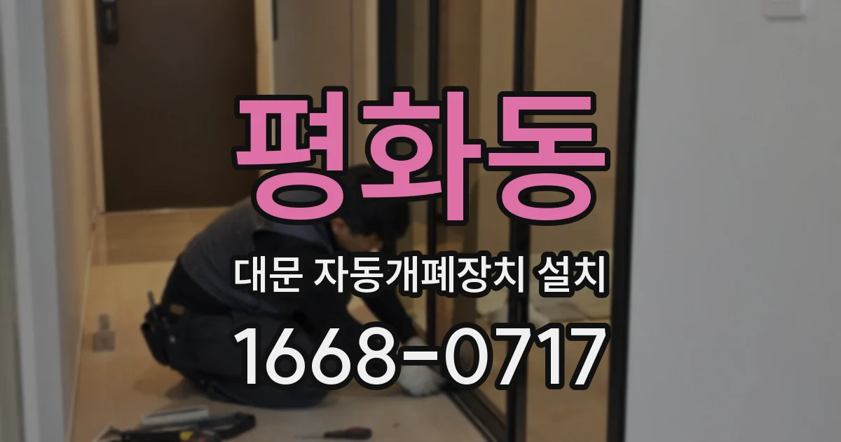 평화동 대문 자동개폐장치 설치