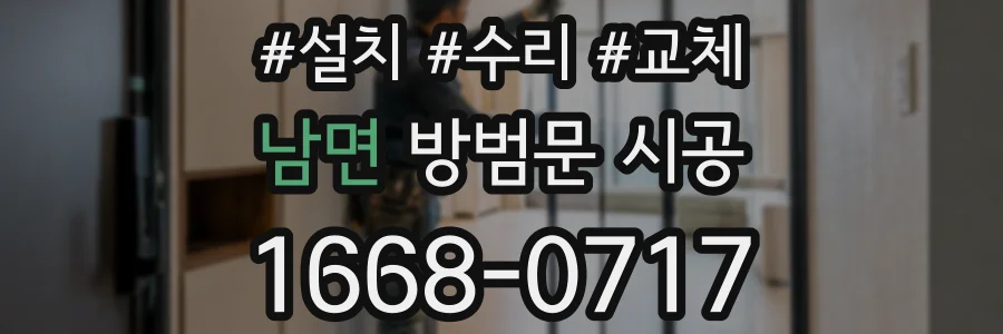 남면 방범문 시공