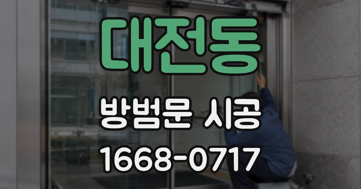 대전동 방범문 시공