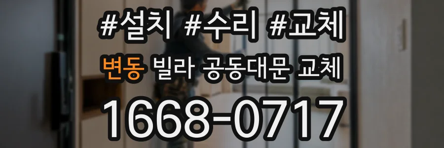 변동 빌라 공동대문 교체