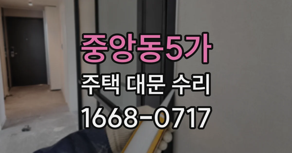 중앙동5가 주택 대문 수리