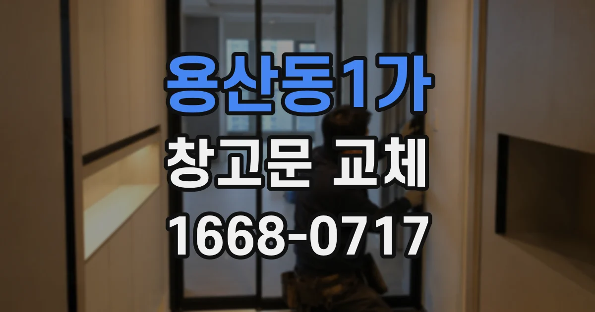 용산동1가 창고문 교체