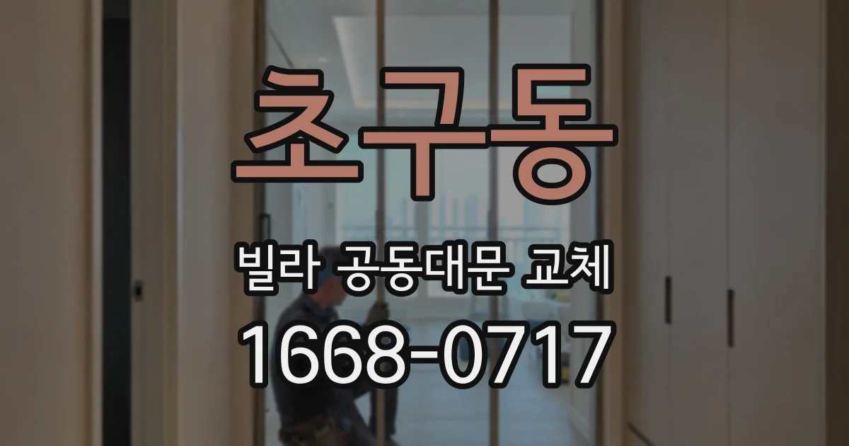 초구동 빌라 공동대문 교체