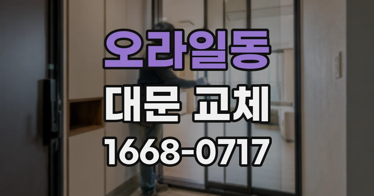 오라일동 대문 교체