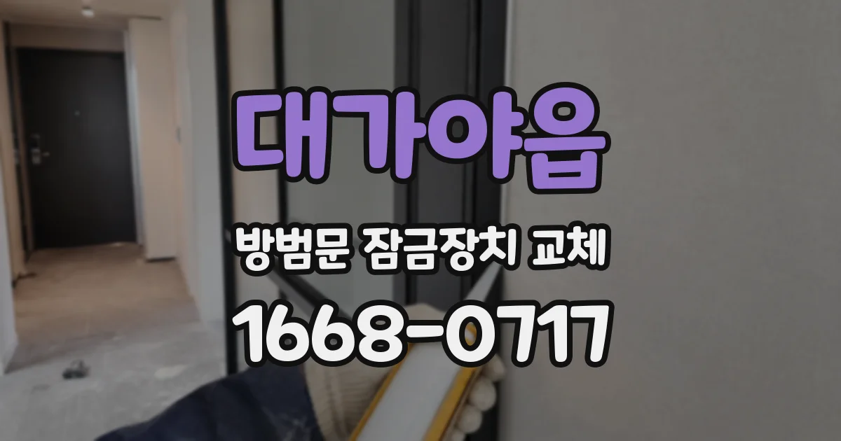 대가야읍 방범문 잠금장치 교체