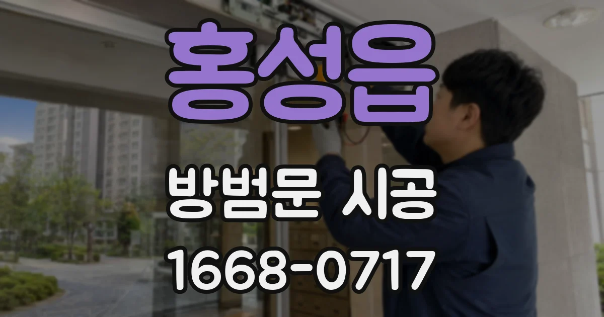홍성읍 방범문 시공