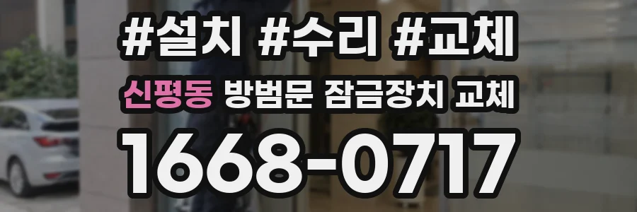 신평동 방범문 잠금장치 교체