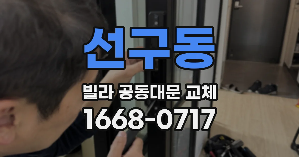 선구동 빌라 공동대문 교체