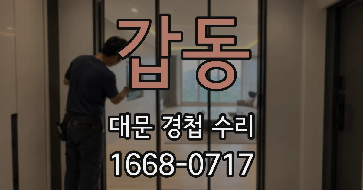 갑동 대문 경첩 수리