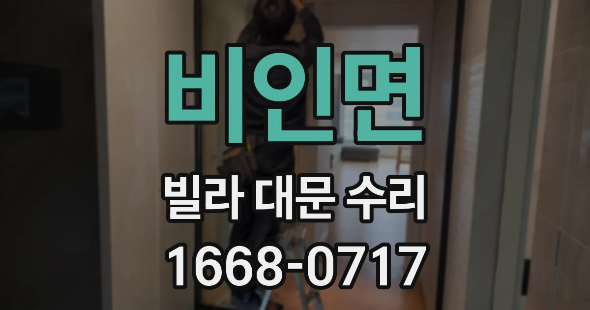 비인면 빌라 대문 수리