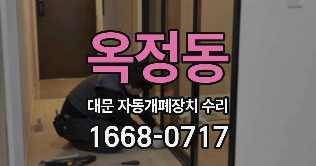 옥정동 대문 자동개폐장치 수리