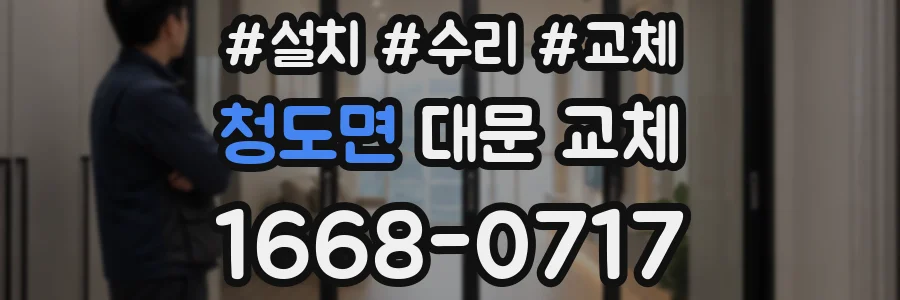 청도면 대문 교체