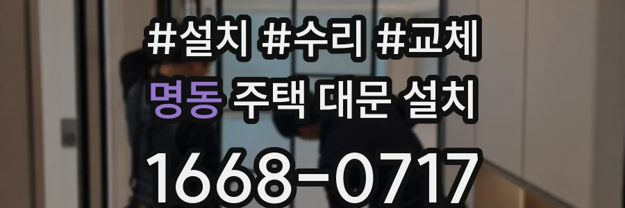 명동 주택 대문 설치