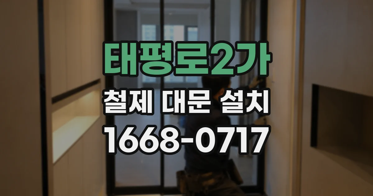 태평로2가 철제 대문 설치