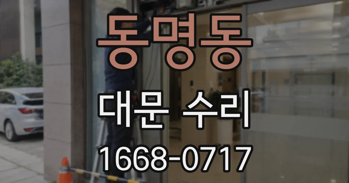 동명동 대문 수리