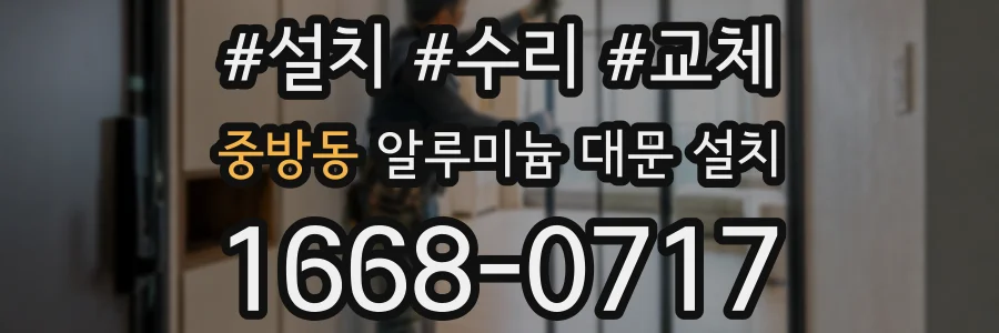 중방동 알루미늄 대문 설치