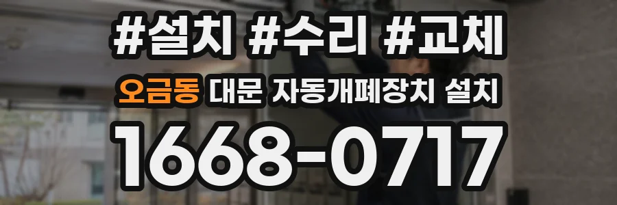 오금동 대문 자동개폐장치 설치