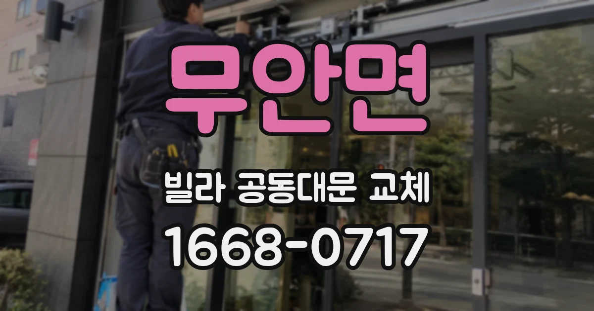 무안면 빌라 공동대문 교체