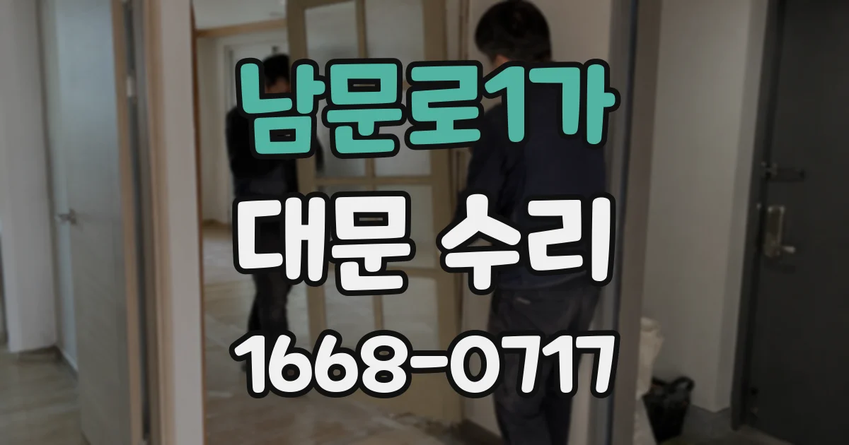 남문로1가 대문 수리