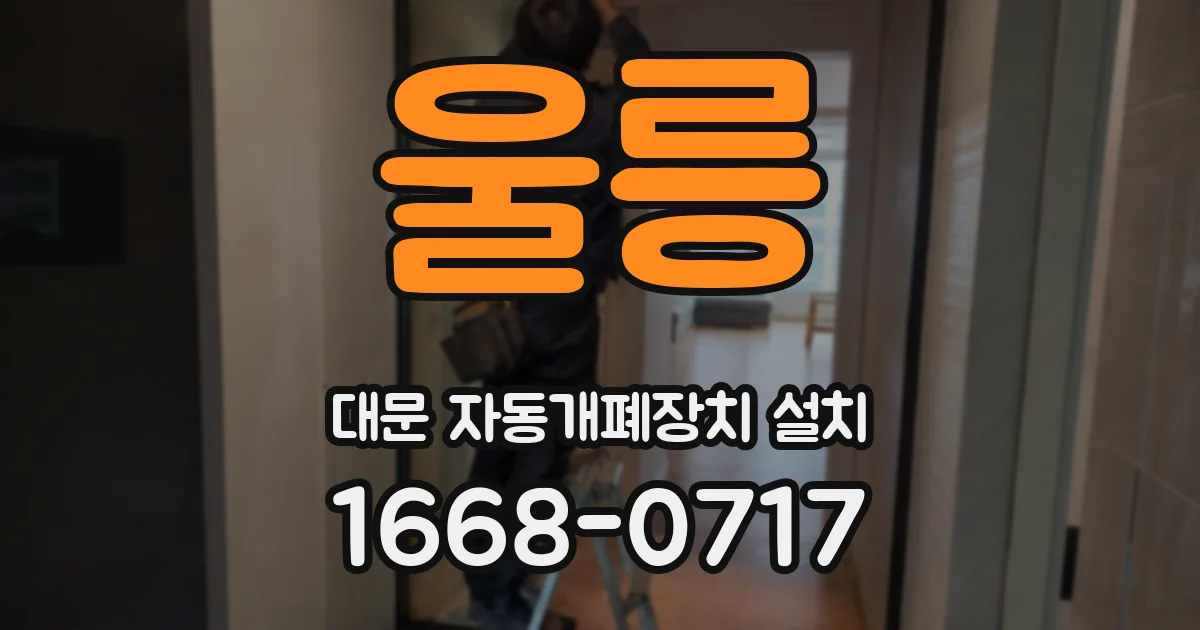 울릉 대문 자동개폐장치 설치