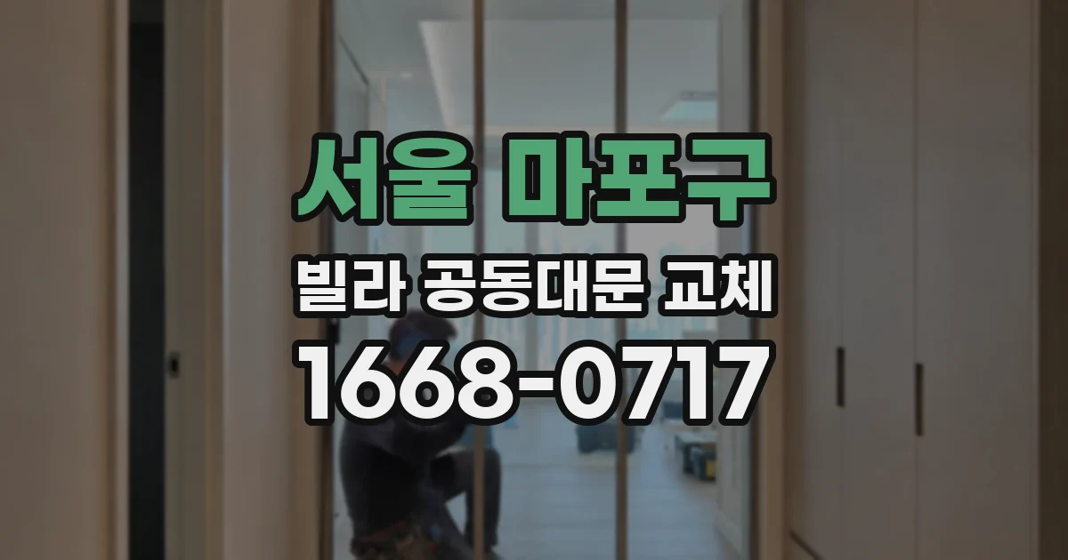 서울 마포구 빌라 공동대문 교체