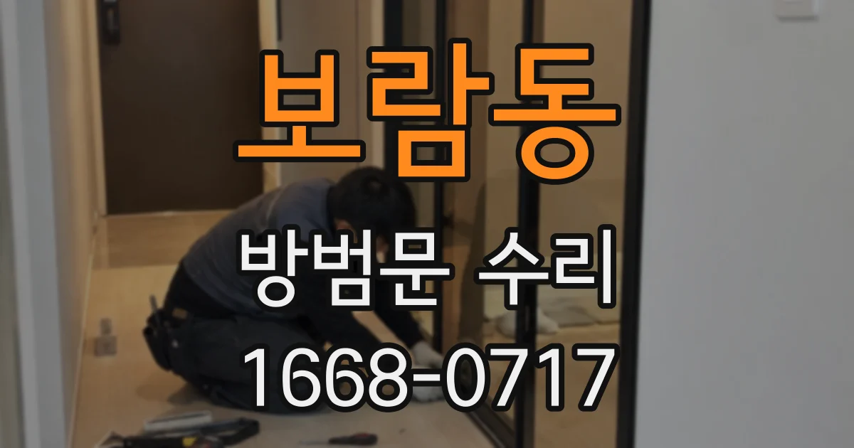 보람동 방범문 수리