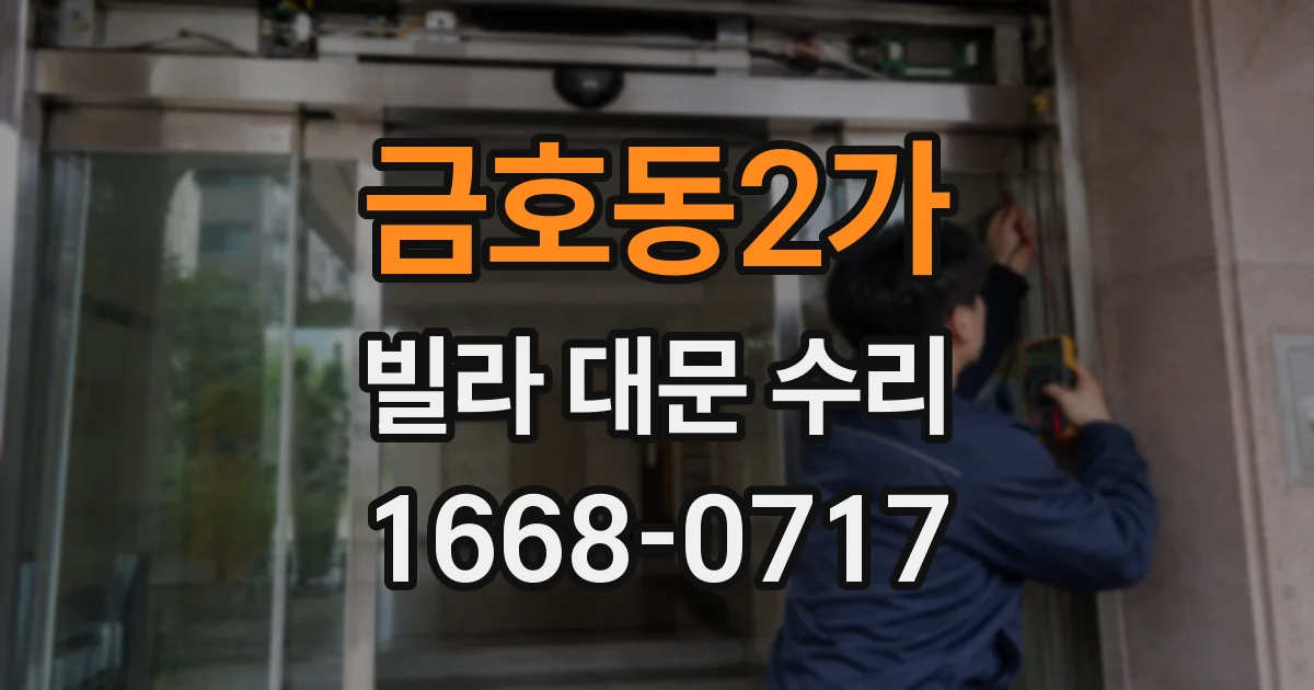 금호동2가 빌라 대문 수리
