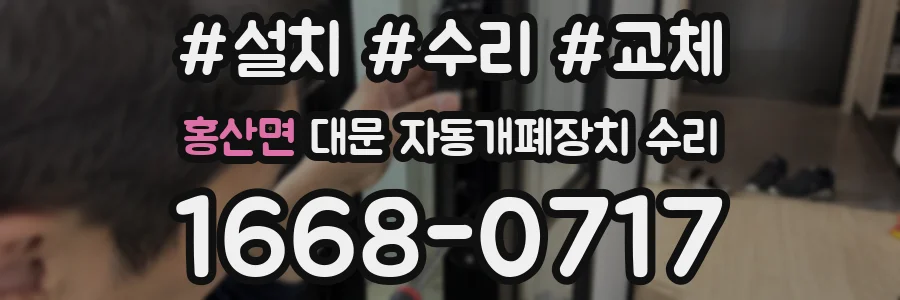 홍산면 대문 자동개폐장치 수리