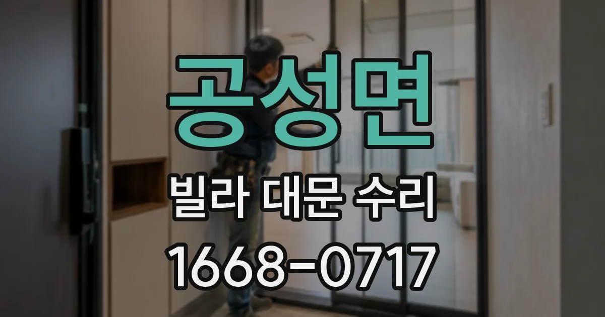 공성면 빌라 대문 수리