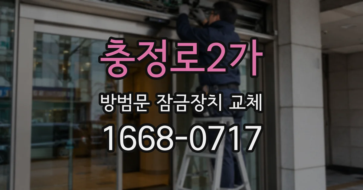 충정로2가 방범문 잠금장치 교체