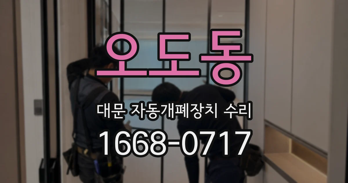 오도동 대문 자동개폐장치 수리