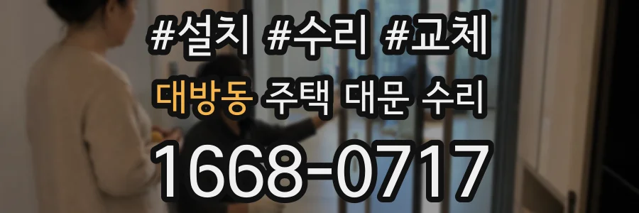 대방동 주택 대문 수리