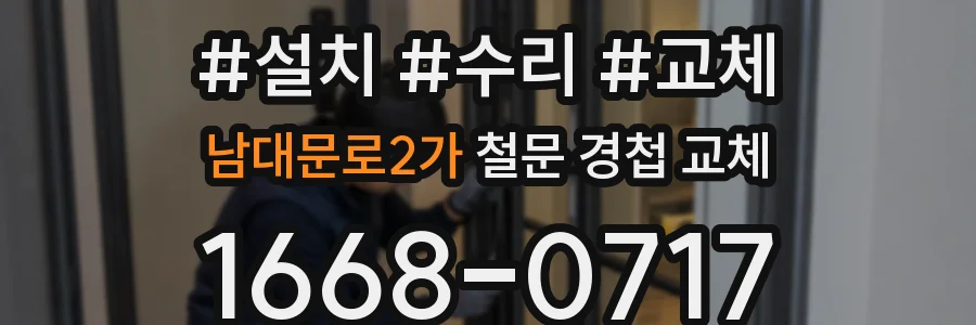 남대문로2가 철문 경첩 교체