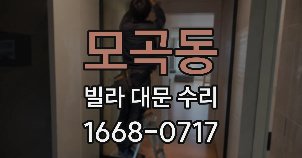 모곡동 빌라 대문 수리