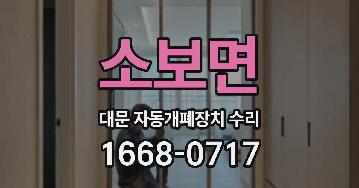 소보면 대문 자동개폐장치 수리