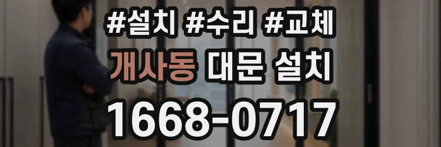 개사동 대문 설치