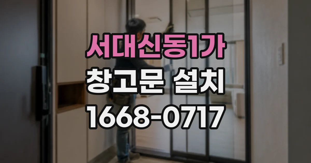 서대신동1가 창고문 설치