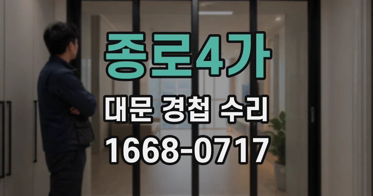 종로4가 대문 경첩 수리