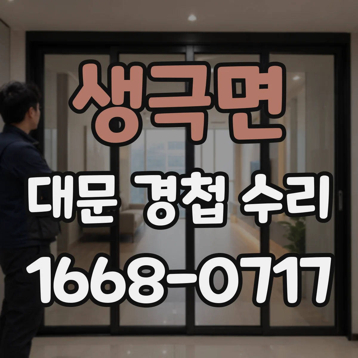 생극면 대문 경첩 수리