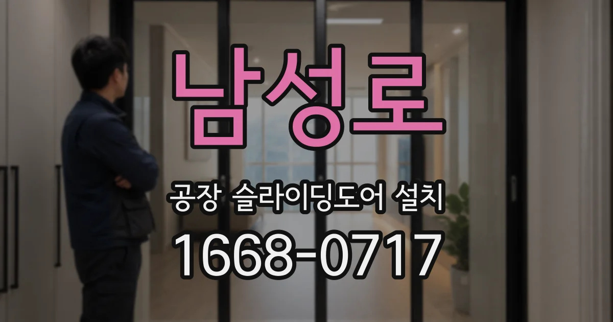 남성로 공장 슬라이딩도어 설치