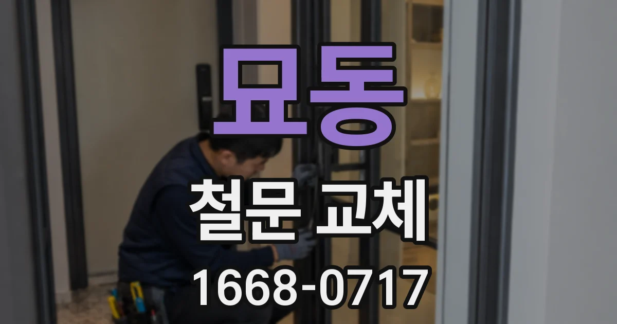 묘동 철문 교체