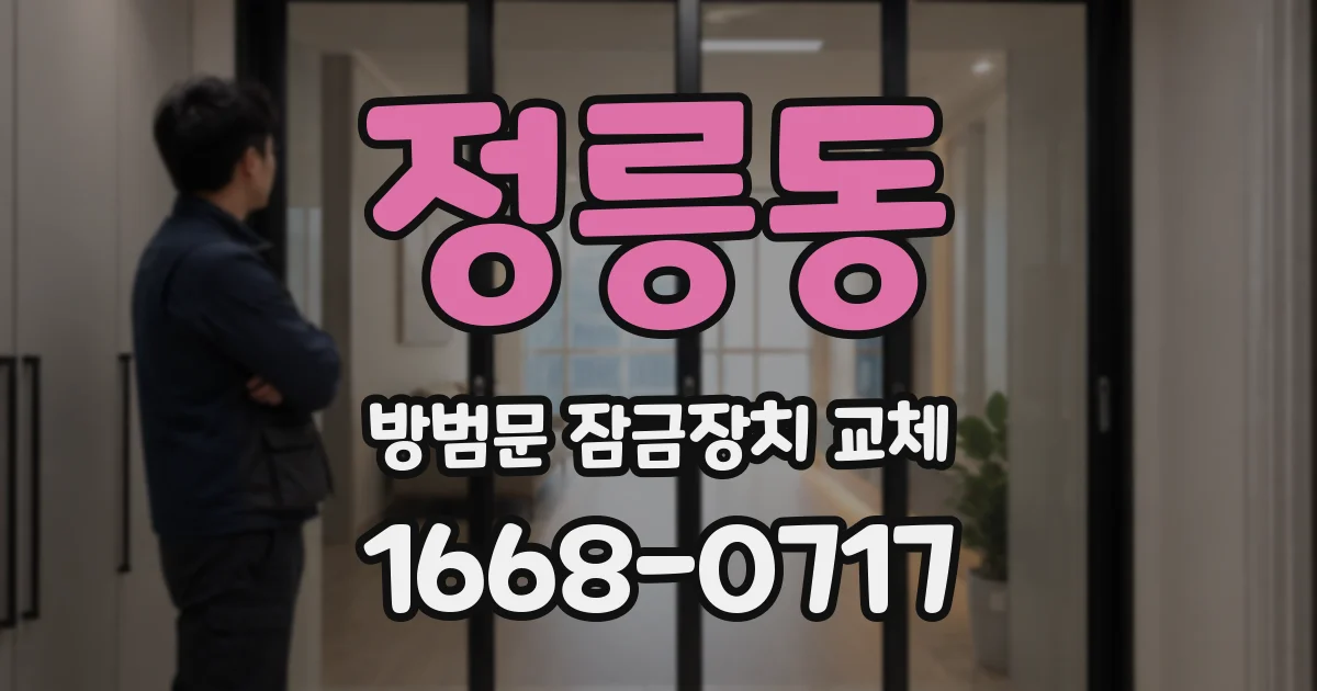 정릉동 방범문 잠금장치 교체