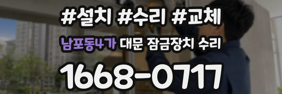 남포동4가 대문 잠금장치 수리