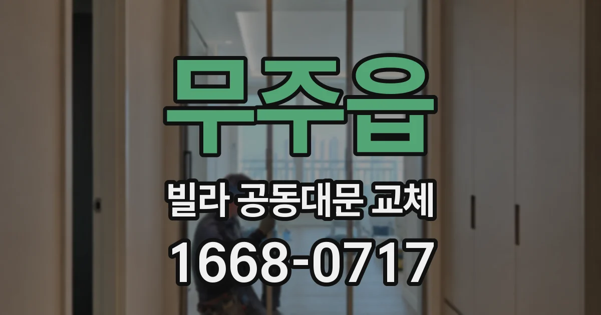 무주읍 빌라 공동대문 교체