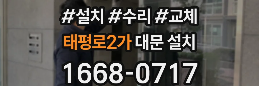 태평로2가 대문 설치