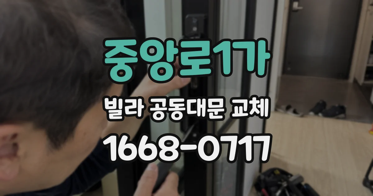 중앙로1가 빌라 공동대문 교체