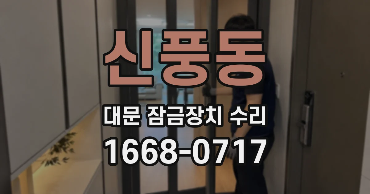 신풍동 대문 잠금장치 수리